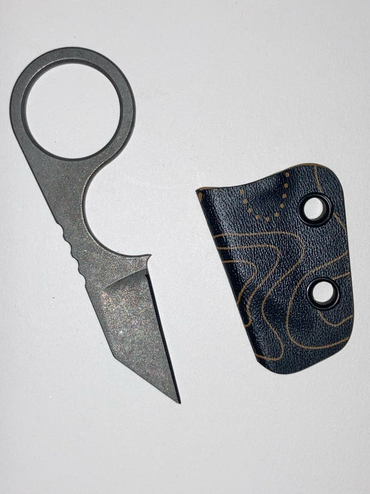 Acid Etched Tactical Fixed Blade Knife