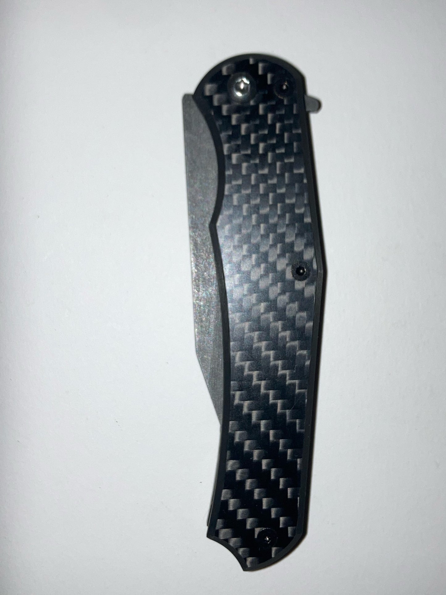Carbon Fiber, Carbon Steel Flipper Pocket Knife