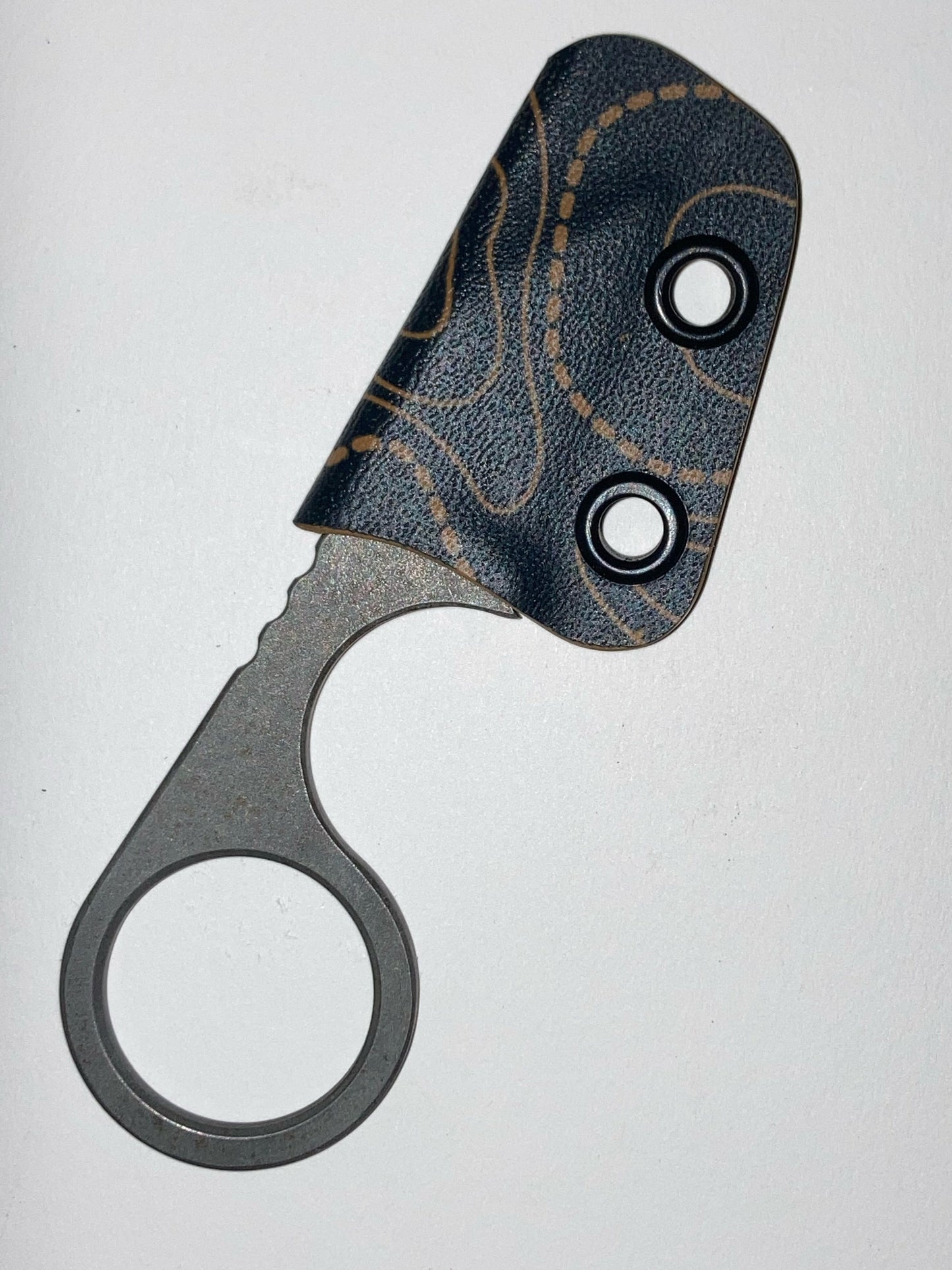 Acid Etched Tactical Fixed Blade Knife