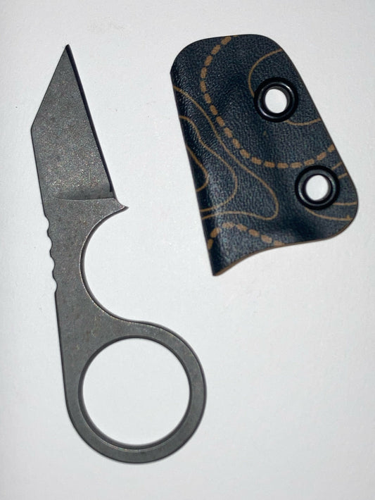 Acid Etched Tactical Fixed Blade Knife