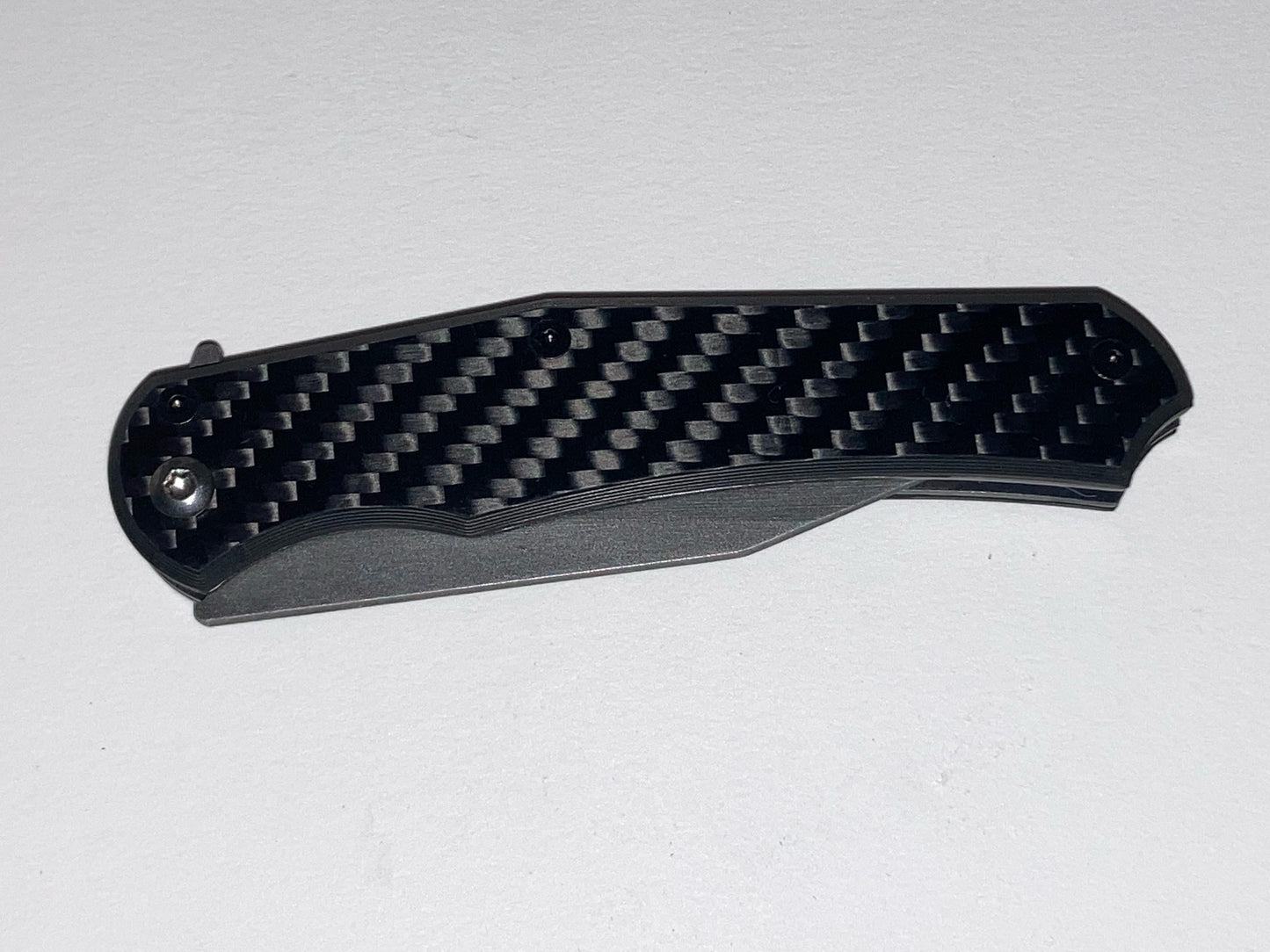 Carbon Fiber, Carbon Steel Flipper Pocket Knife